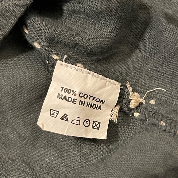 Bohemian World Market top made in India, O/S🩶 - Picture 10 of 11